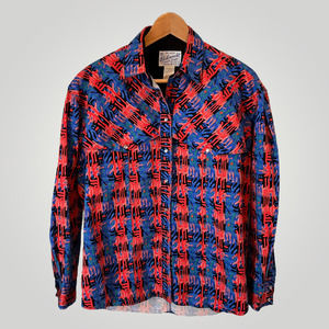 Rockmount Ranch Wear Retro Print Western Shirt